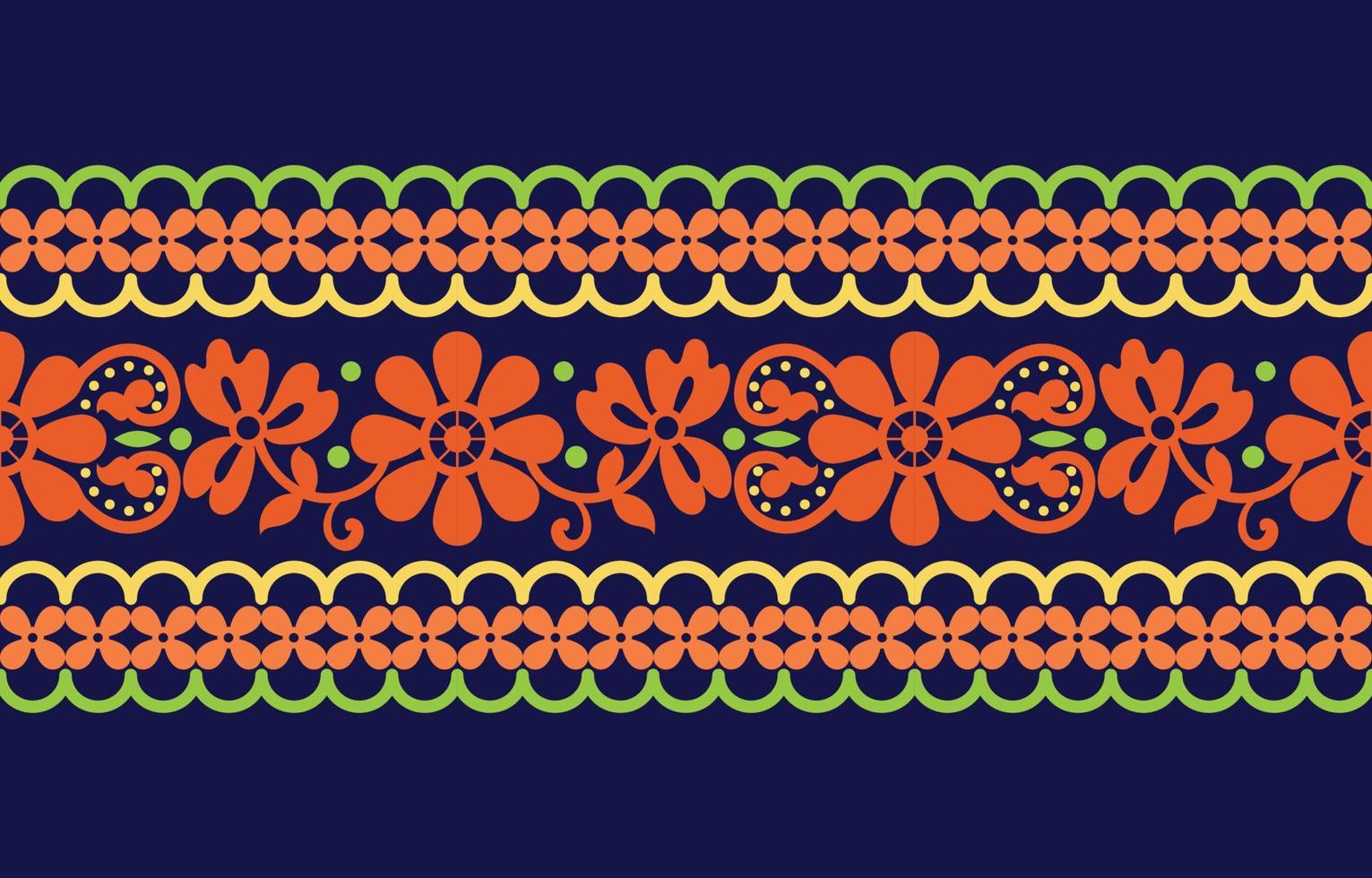 Geometric ethnic pattern seamless design for background or wallpaper. vector