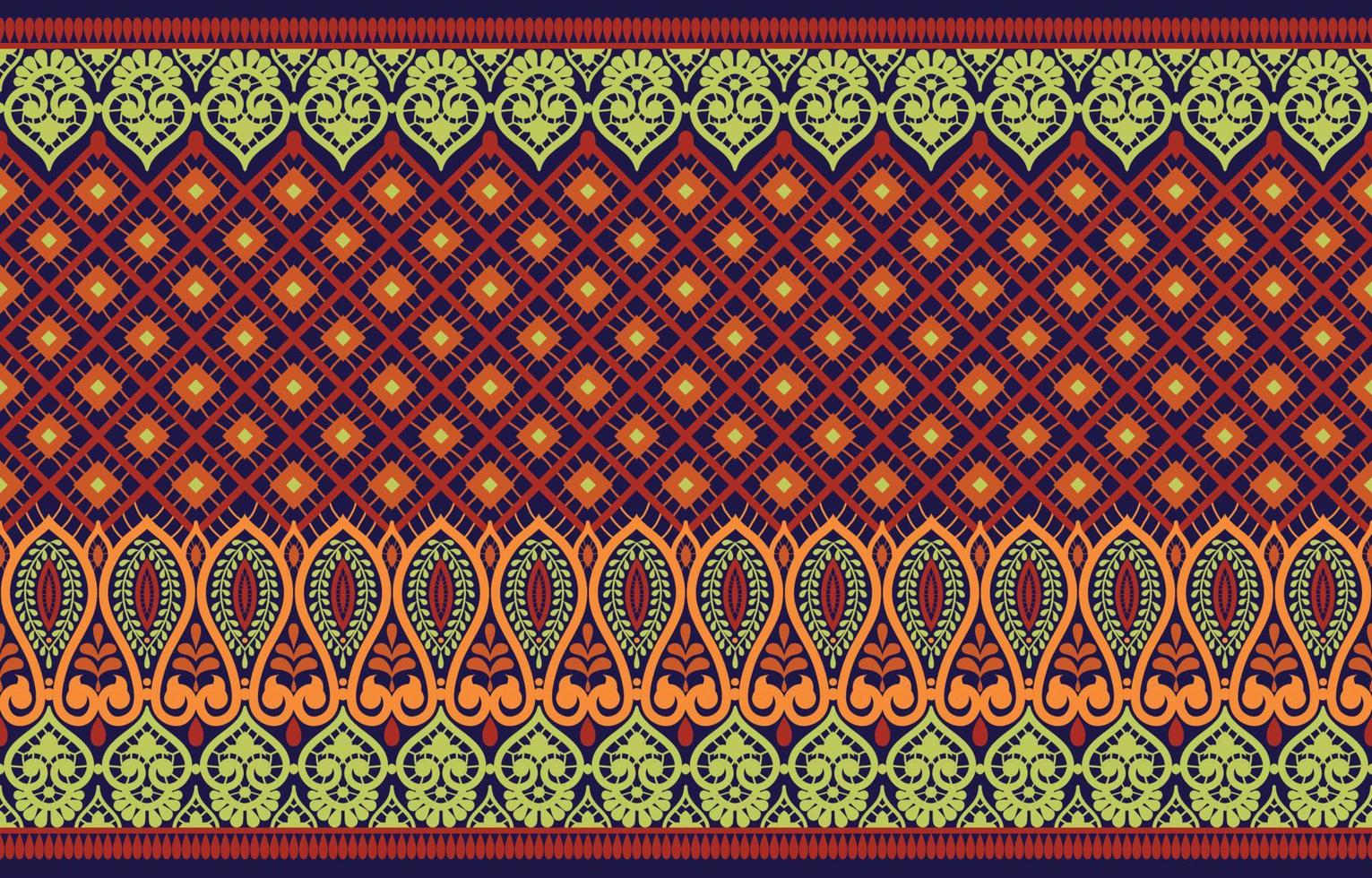 Geometric ethnic ikat pattern Oriental traditional Design for background,carpet,wallpaper,clothing,wrapping,fabric,Vector illustration. vector