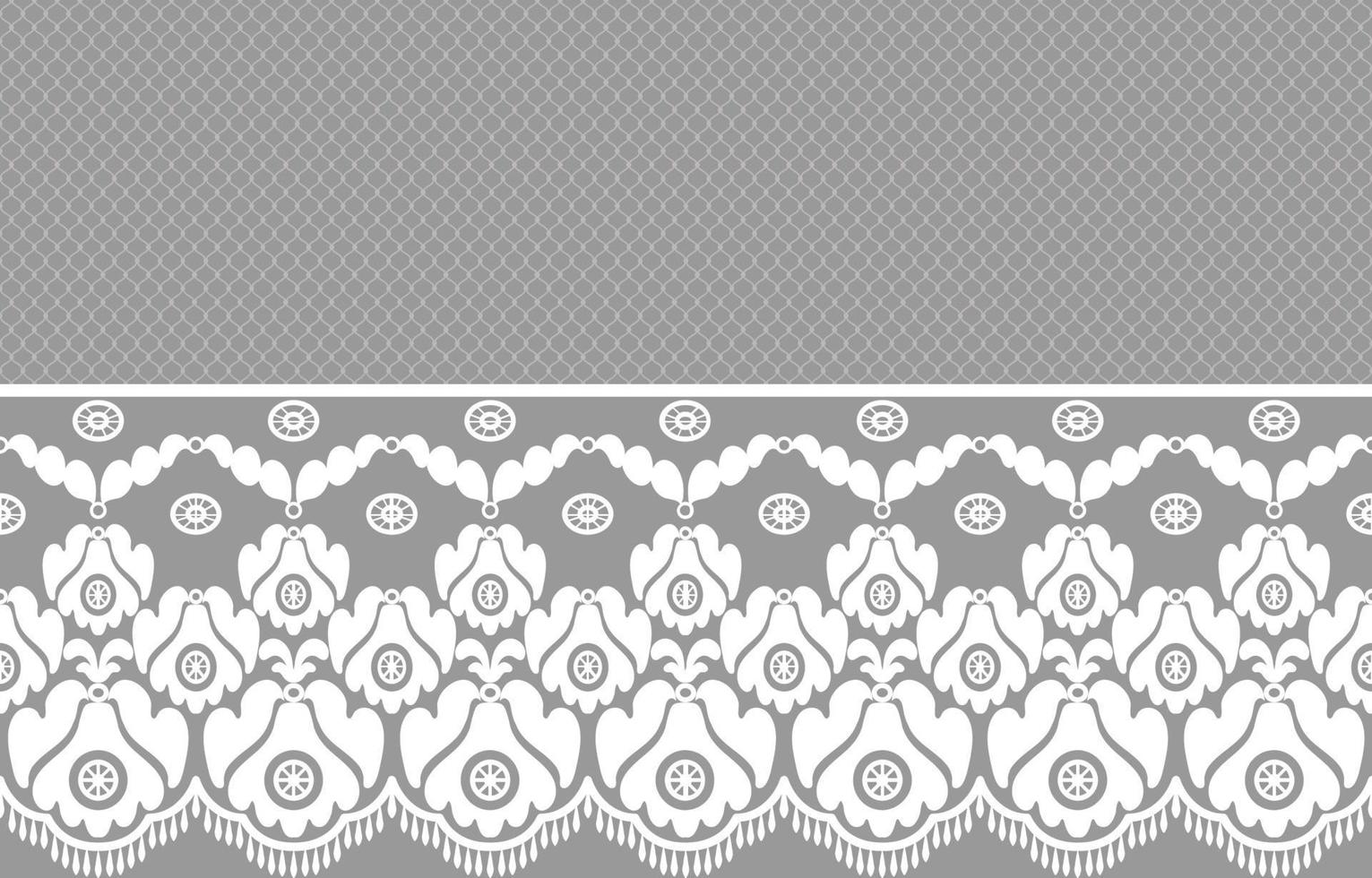 Seamless lace pattern, flower vintage vector background.