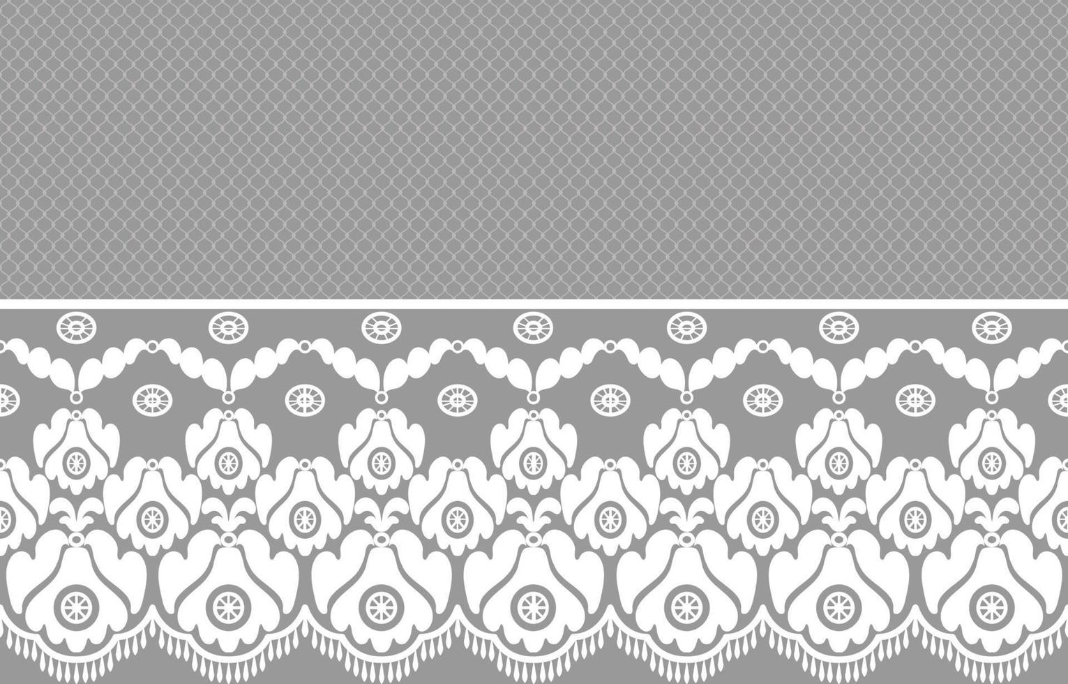 Seamless lace pattern, flower vintage vector background.