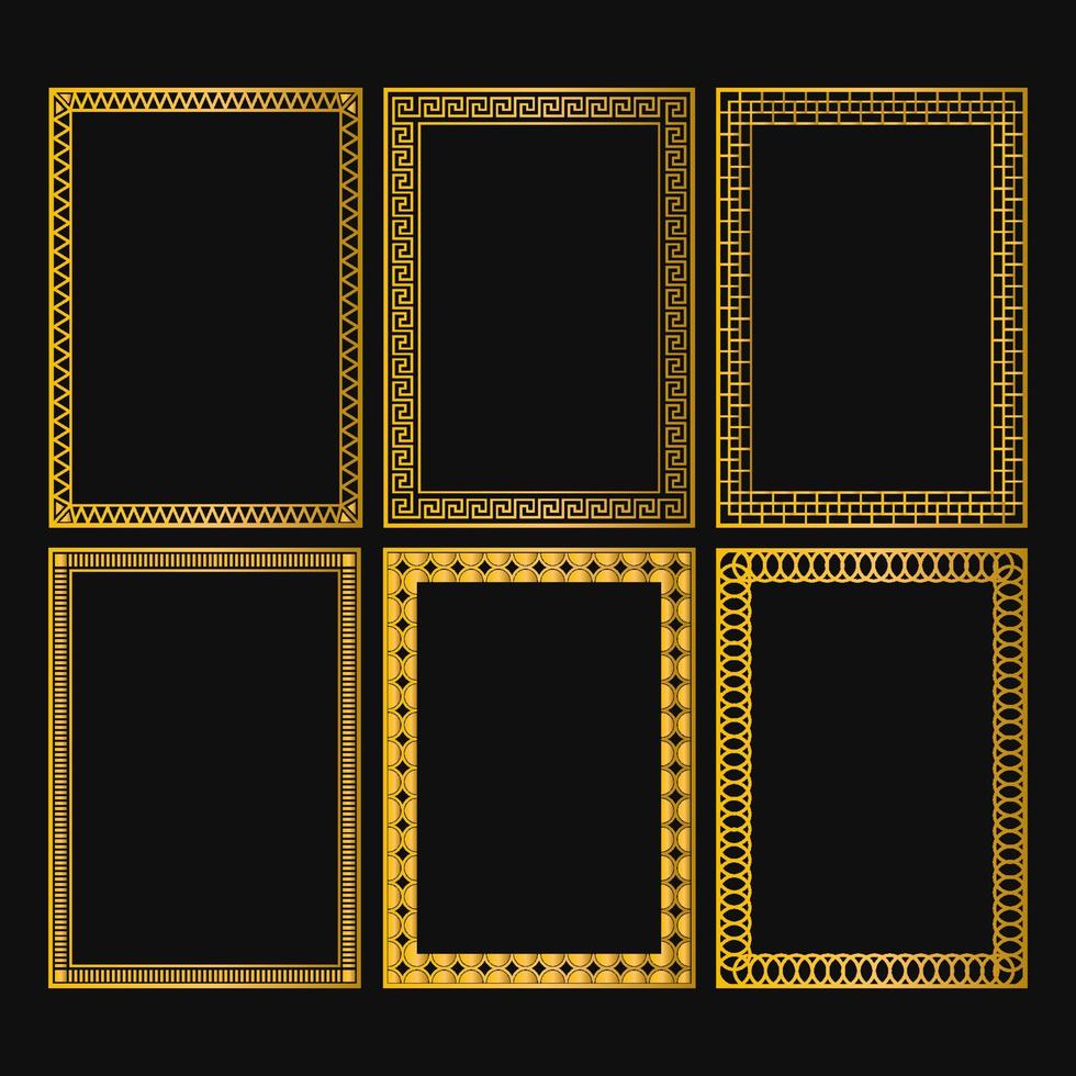 conjunto de colección de borde de marco decorativo con diseño minimalista vector