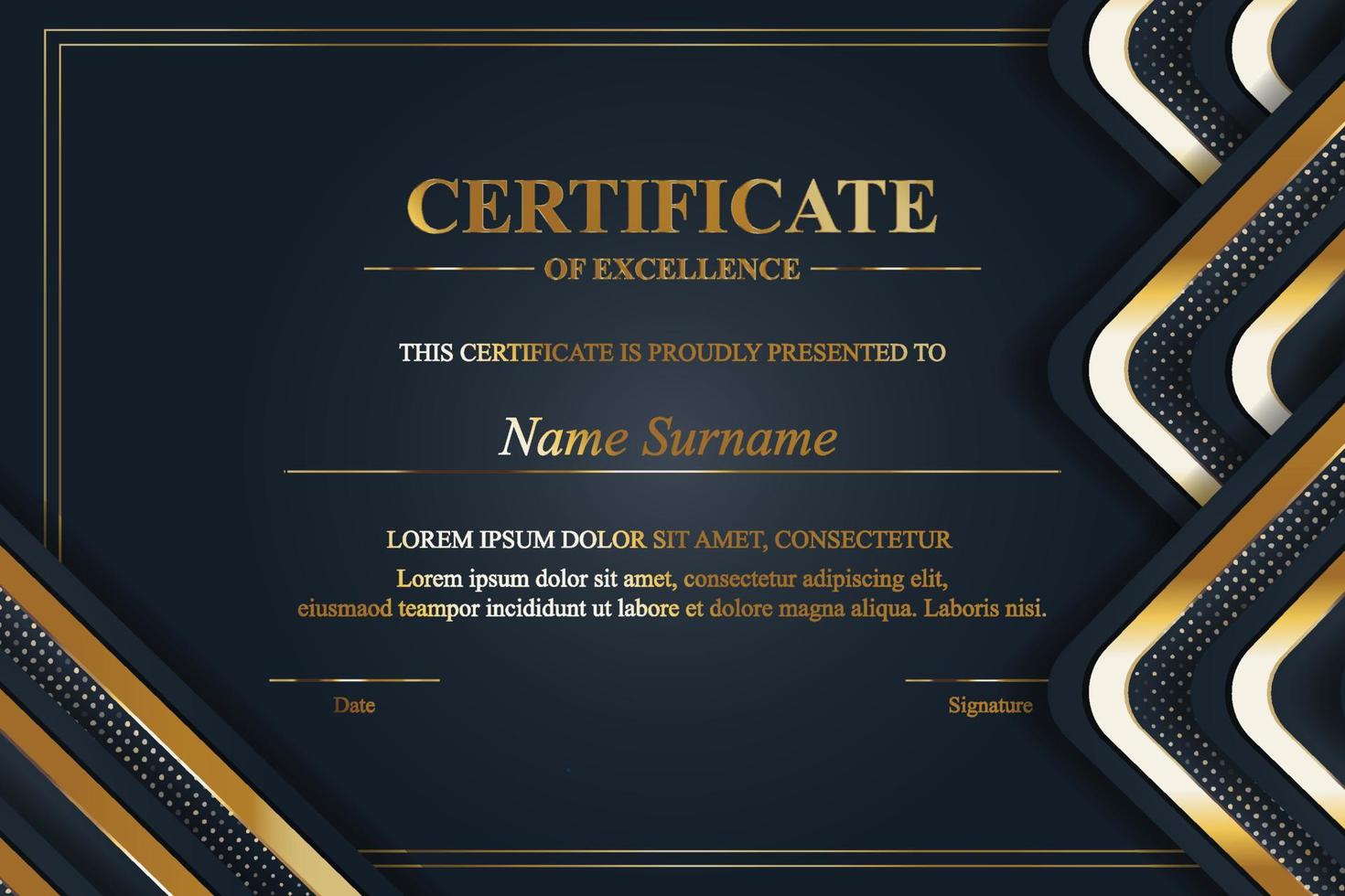 Creative Certificate of Appreciation Award Template vector