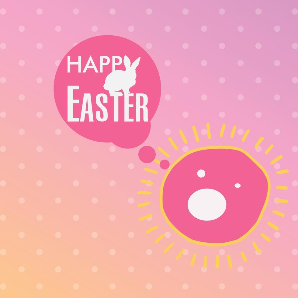 happy easter day vector rabbit awesome design concept