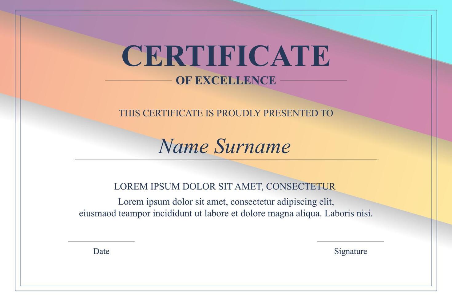 Creative Certificate of Appreciation Award Template vector