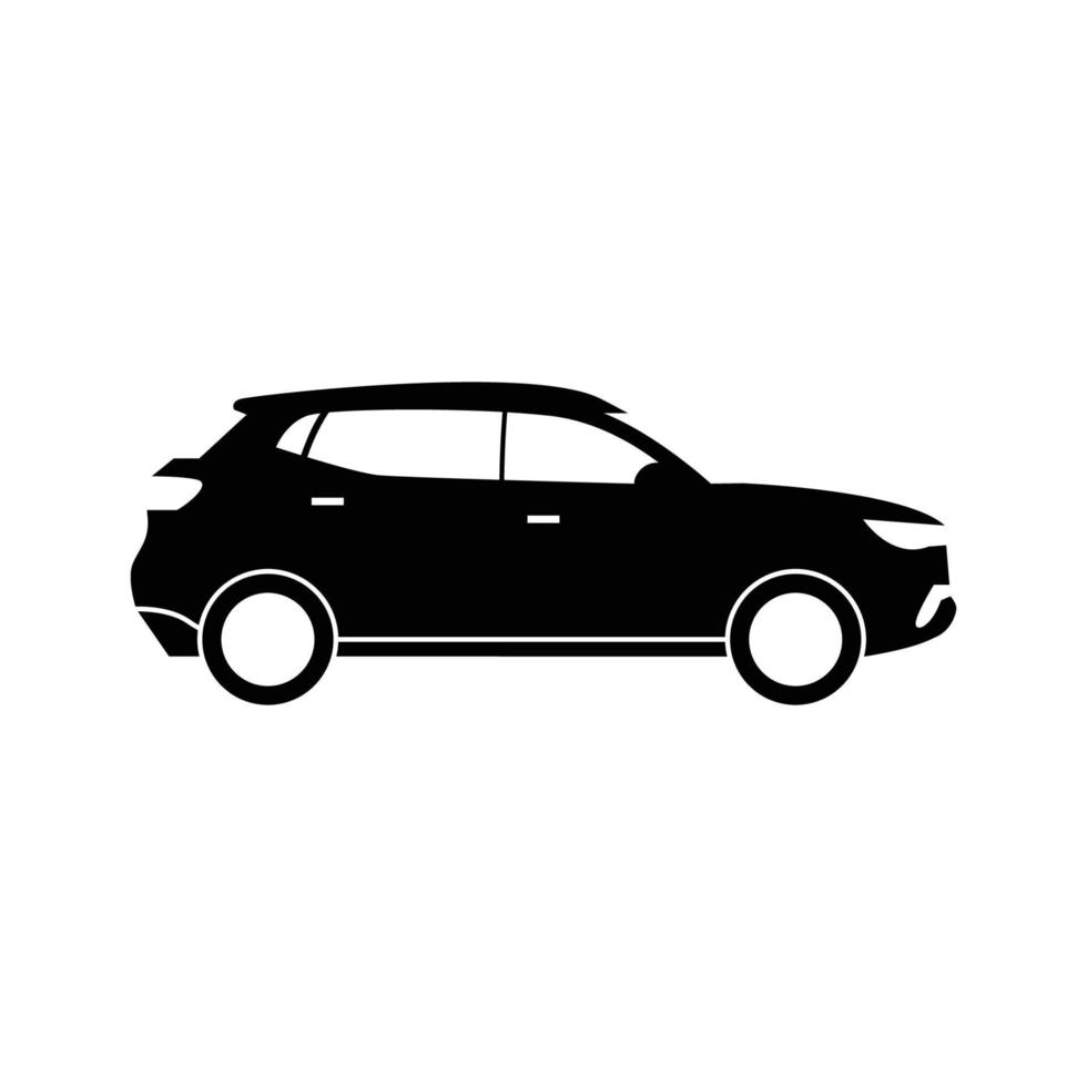 símbolo de silueta de coche vectorial vector