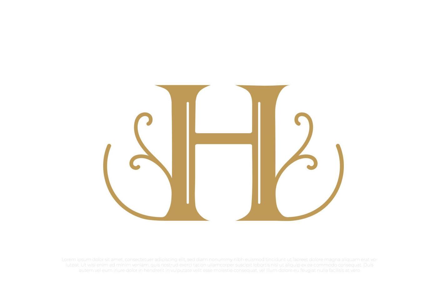 Elegant and Classy H initial Logo vector