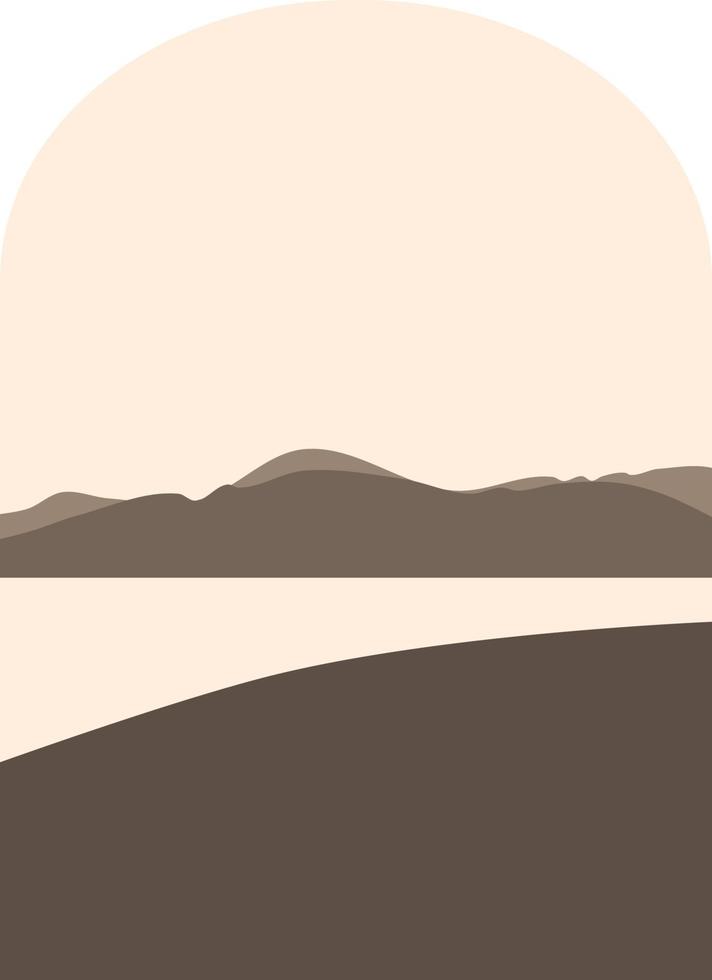 Abstract Boho Landscape illustration vector