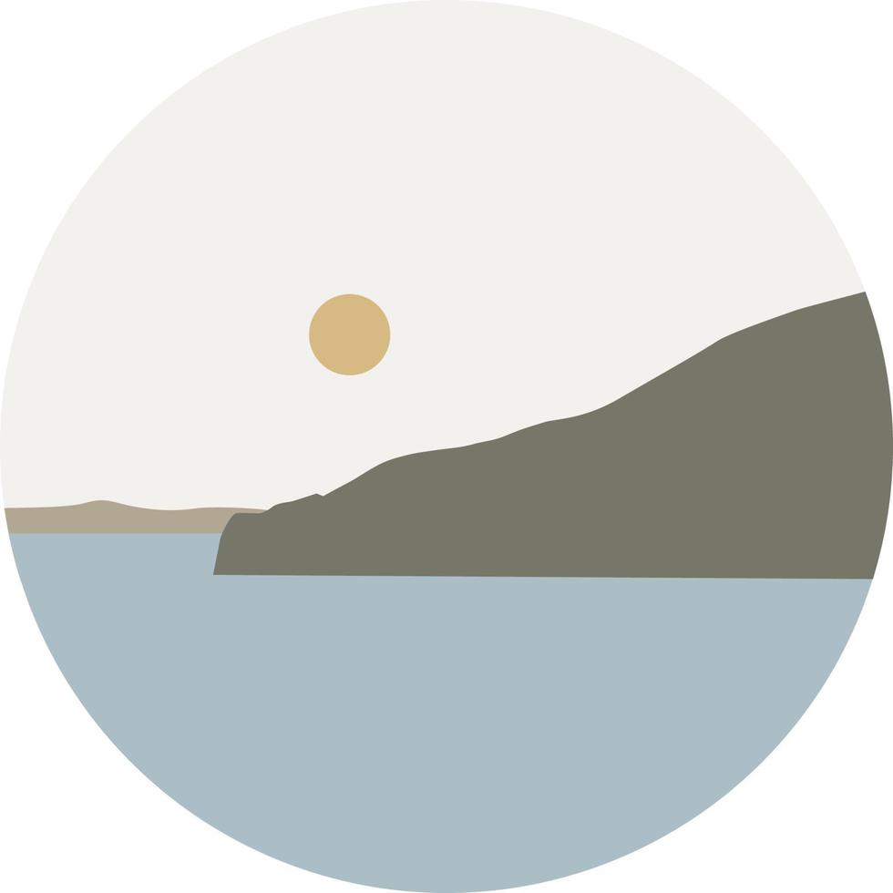 Abstract Boho Landscape illustration vector