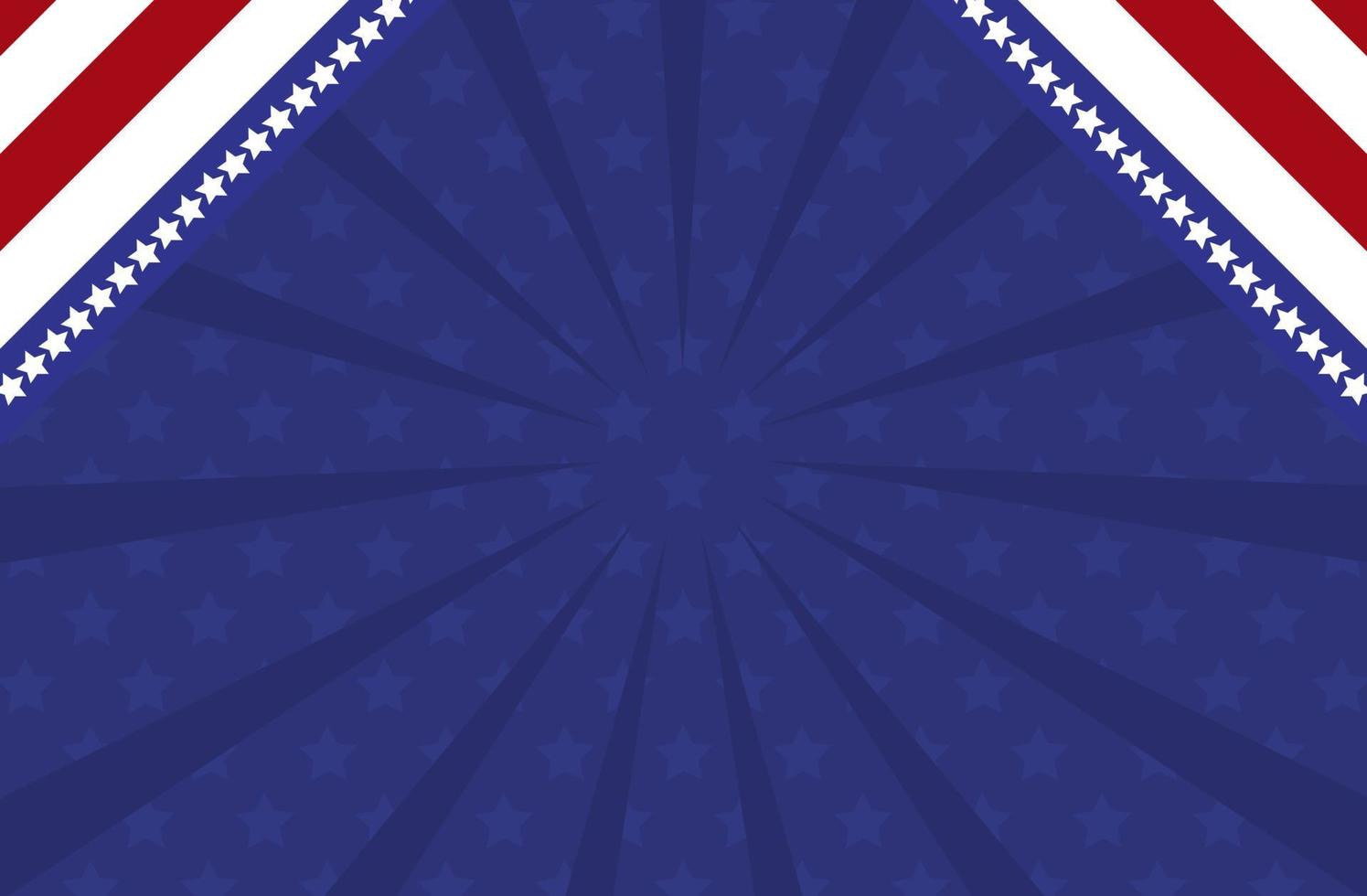 Abstract background with American flag elements in red and blue colors vector