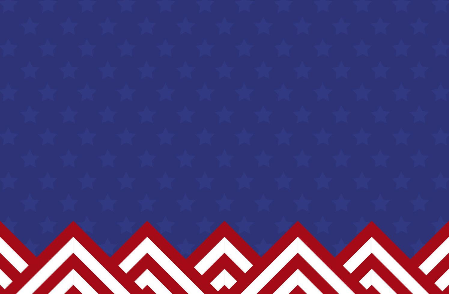 Abstract background with American flag elements in red and blue colors vector