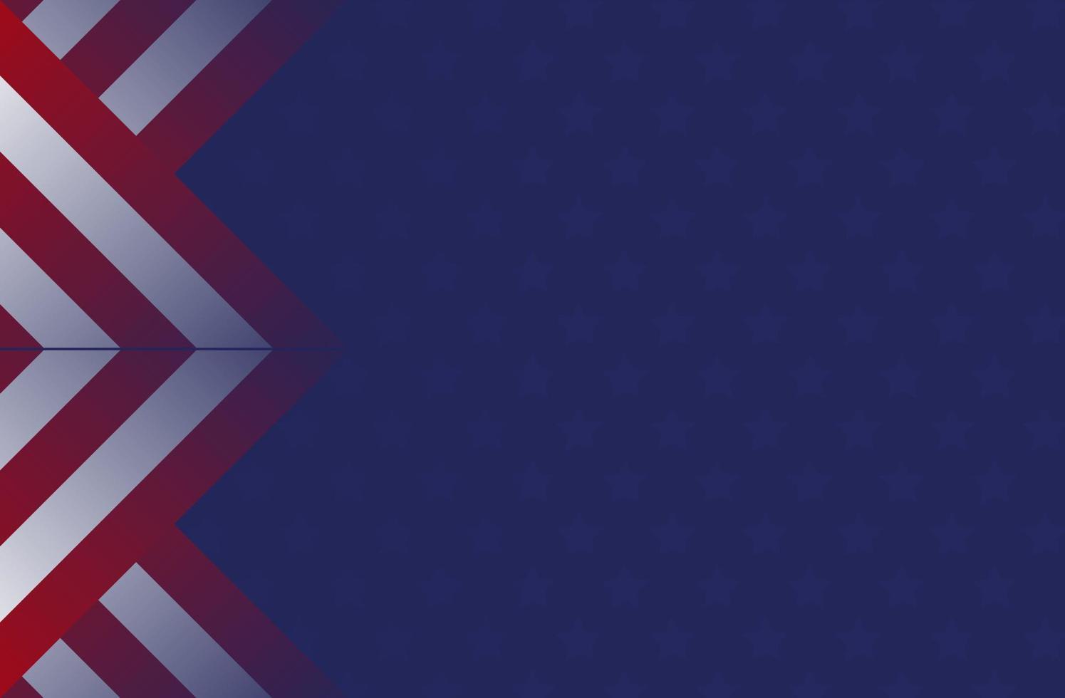 Abstract background with American flag elements in red and blue colors vector