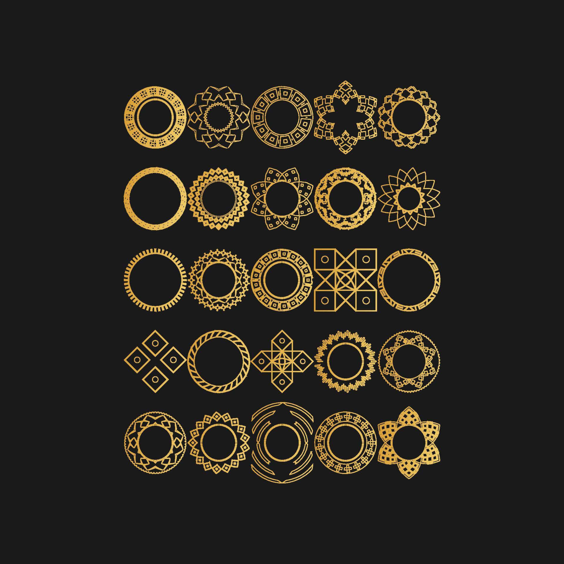 Set of Round ornamental frames 5722050 Vector Art at Vecteezy