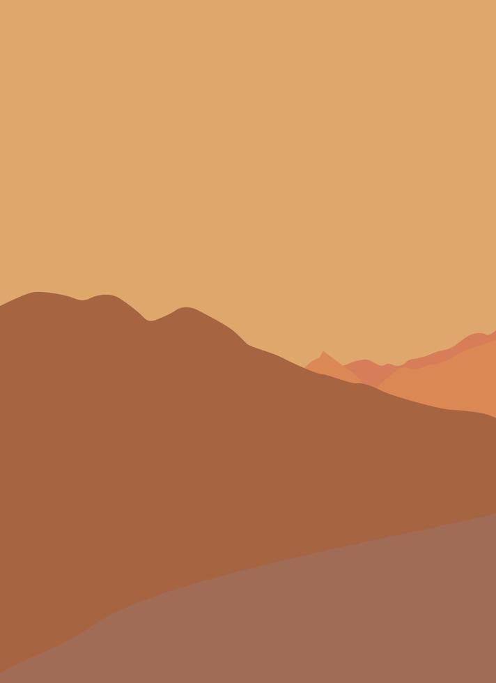 Abstract Boho Landscape illustration vector