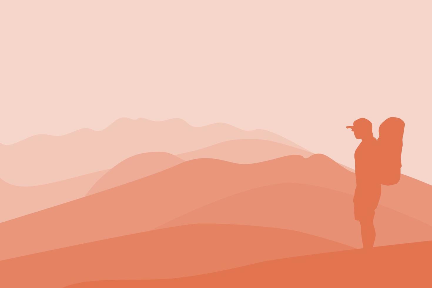 Mountain illustration, outdoor adventure. Vector graphic for t-shirt and other uses.