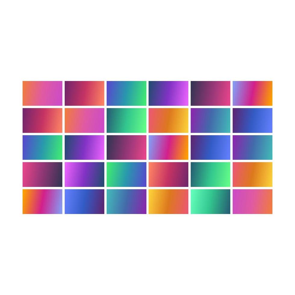 set gradient rectangle vector illustration