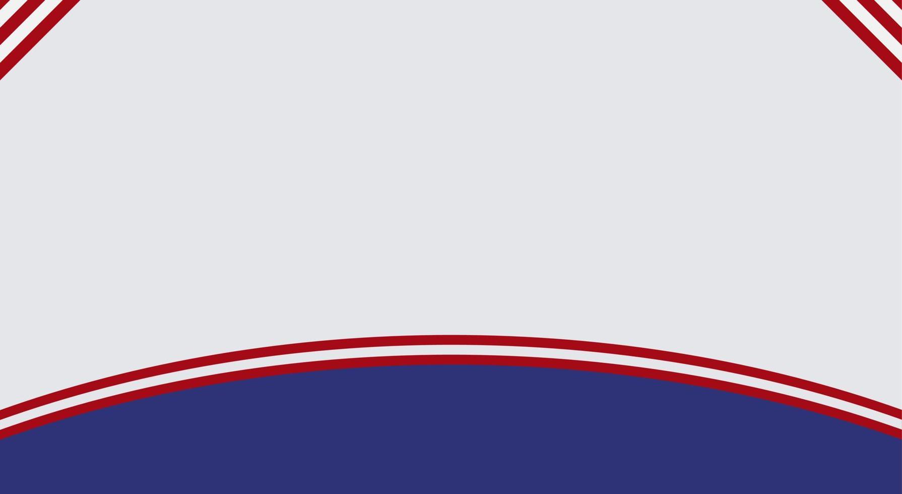 Abstract background with American flag elements in red and blue colors vector