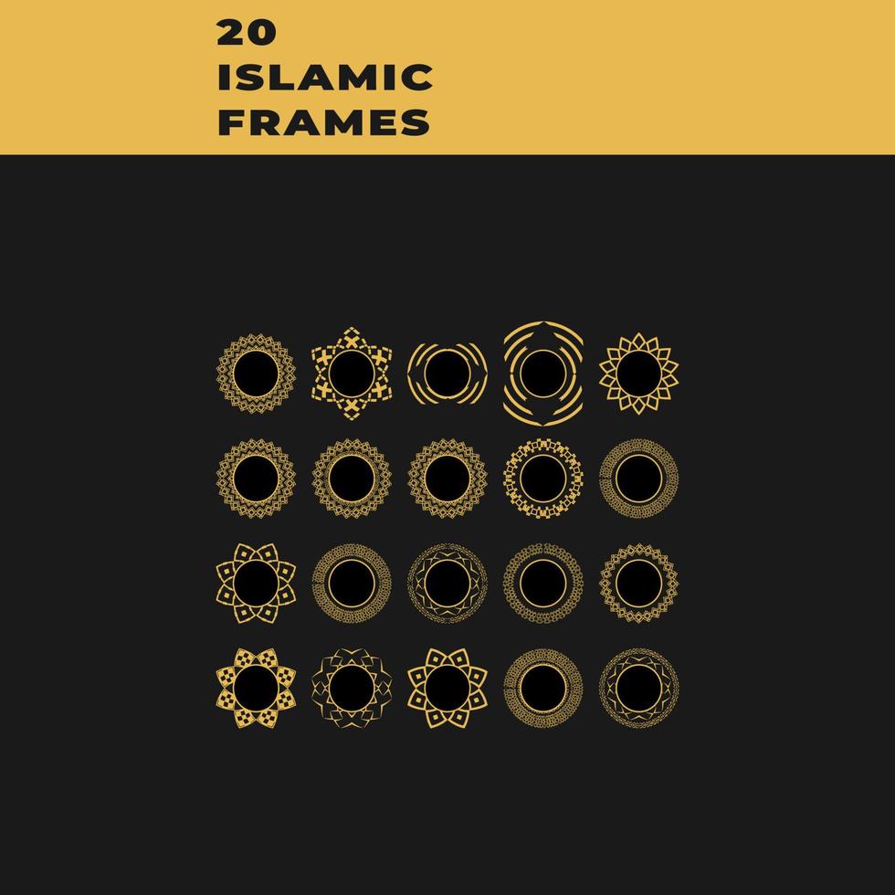 Round ornamental frames vector