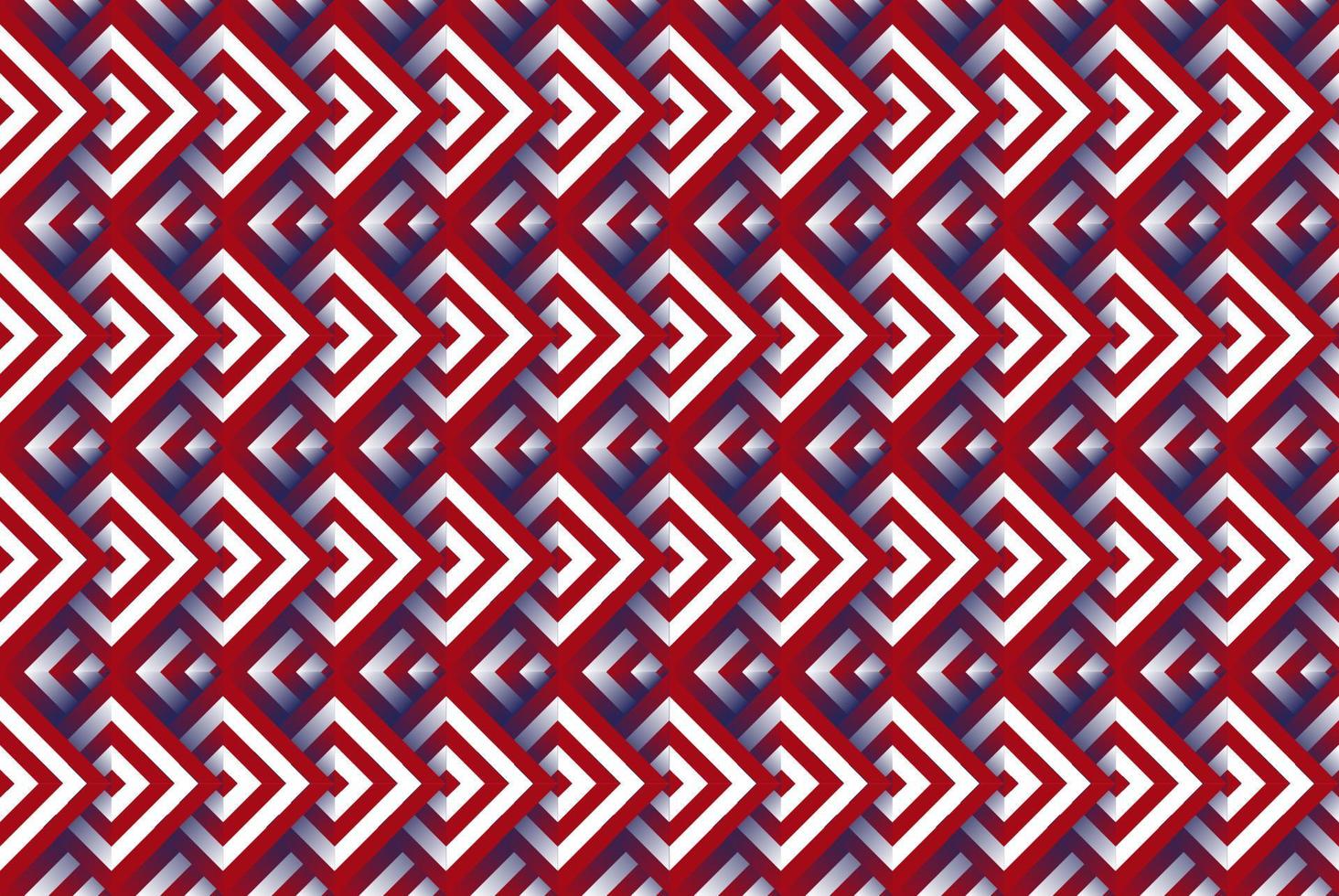 Red, White, and Blue Chevron Seamless Pattern - Narrow red, white, and navy blue chevron zigzag seamless pattern vector