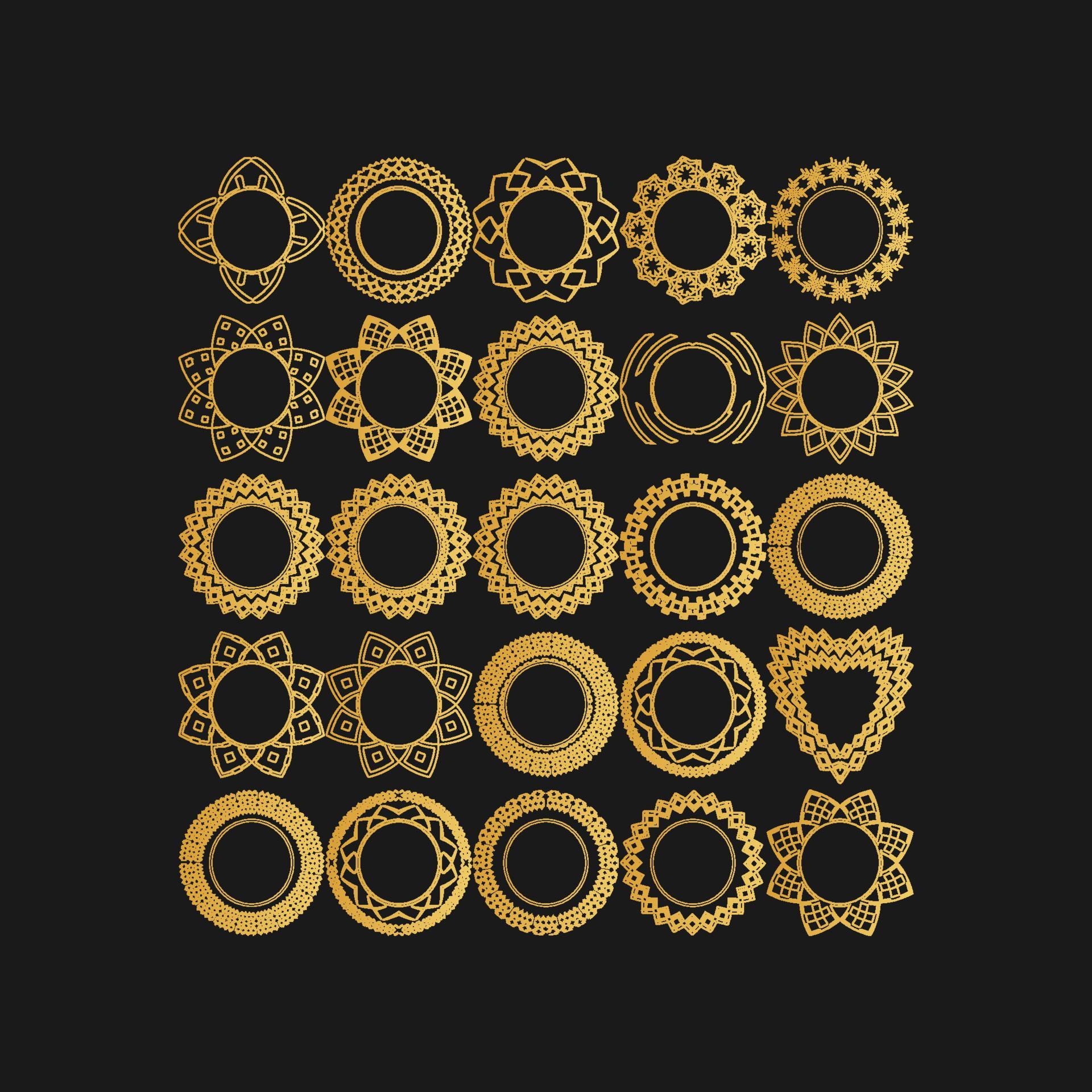 Set of Round ornamental frames 5722738 Vector Art at Vecteezy