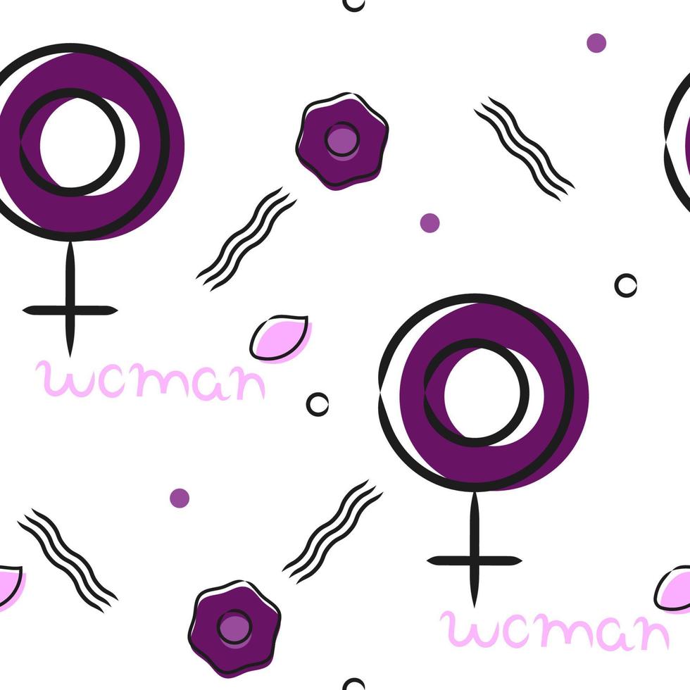 Seamless Pattern. International Women's Day vector