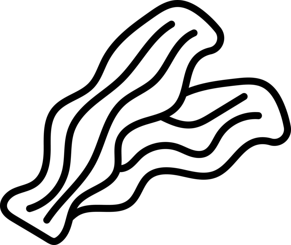 Bacon Outline Icon Food Vector 5723180 Vector Art at Vecteezy