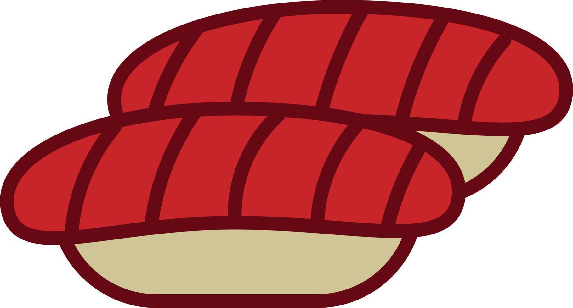 vector de icono de contorno lleno de sushi
