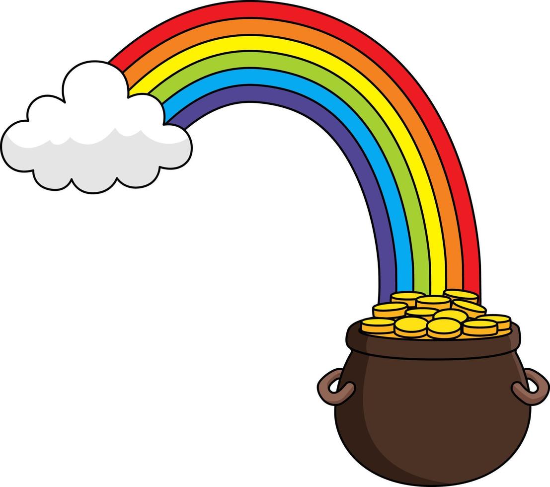 Saint Patricks Day Rainbow Cartoon Clipart Vector 5723219 Vector Art at