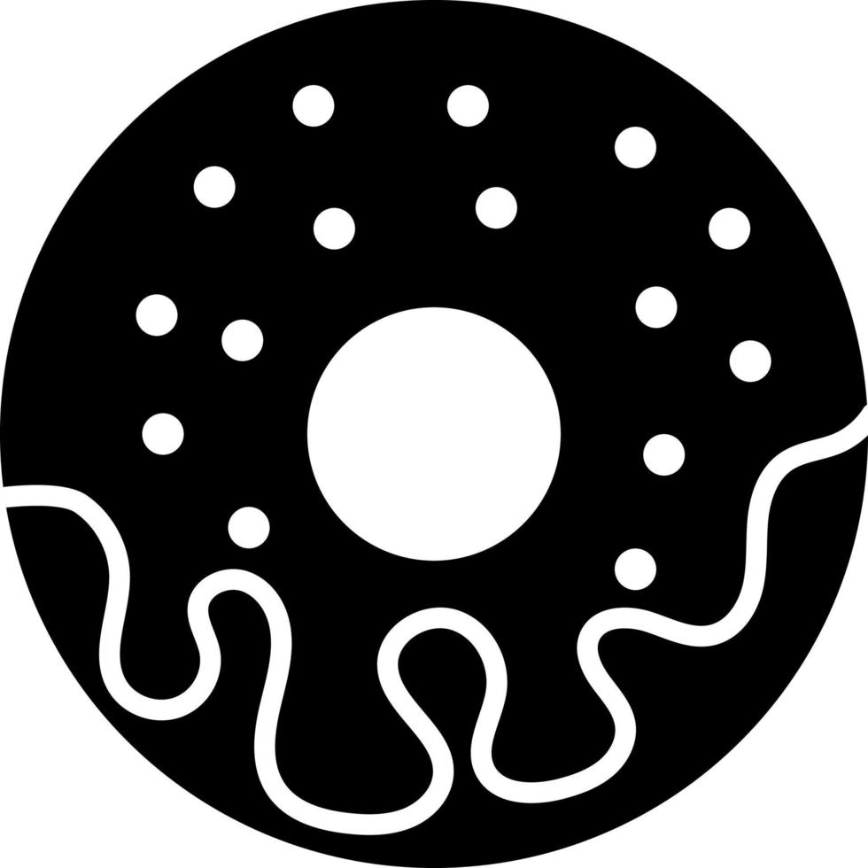 Donut Glyph Icon Food Vector