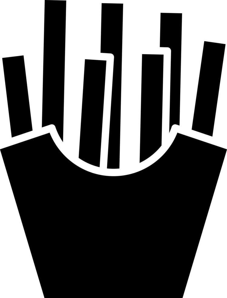 French Fries Glyph Icon Food Vector