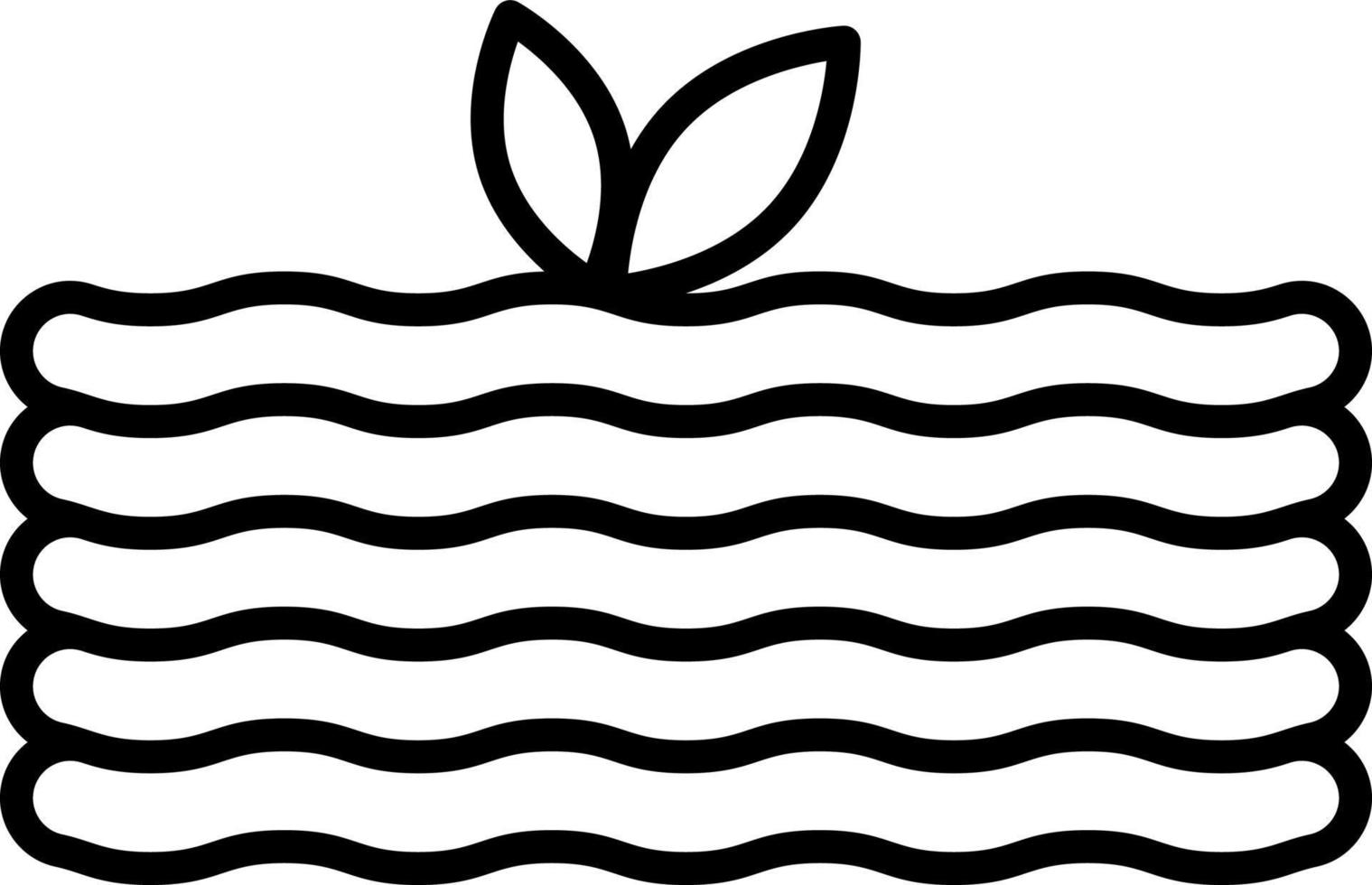Lasagna Outline Icon Food Vector