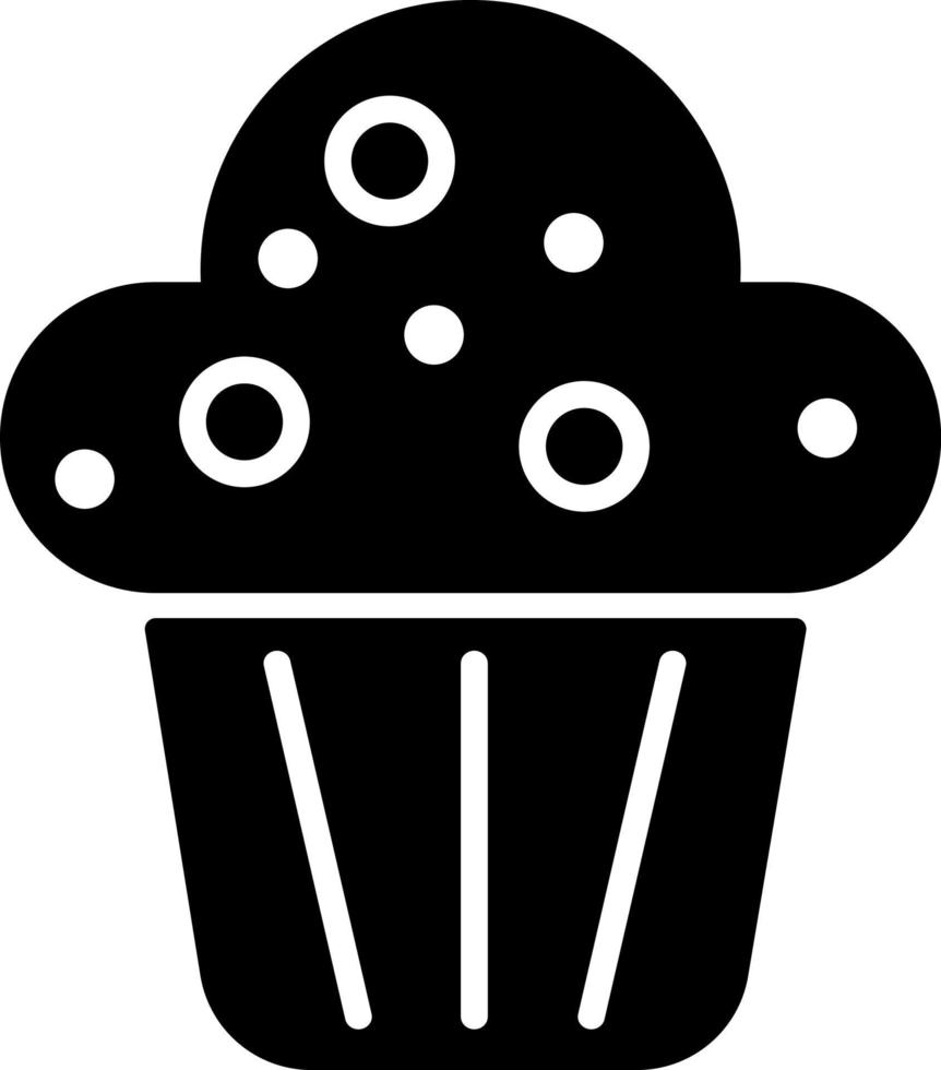 Muffin Glyph Icon Food Vector
