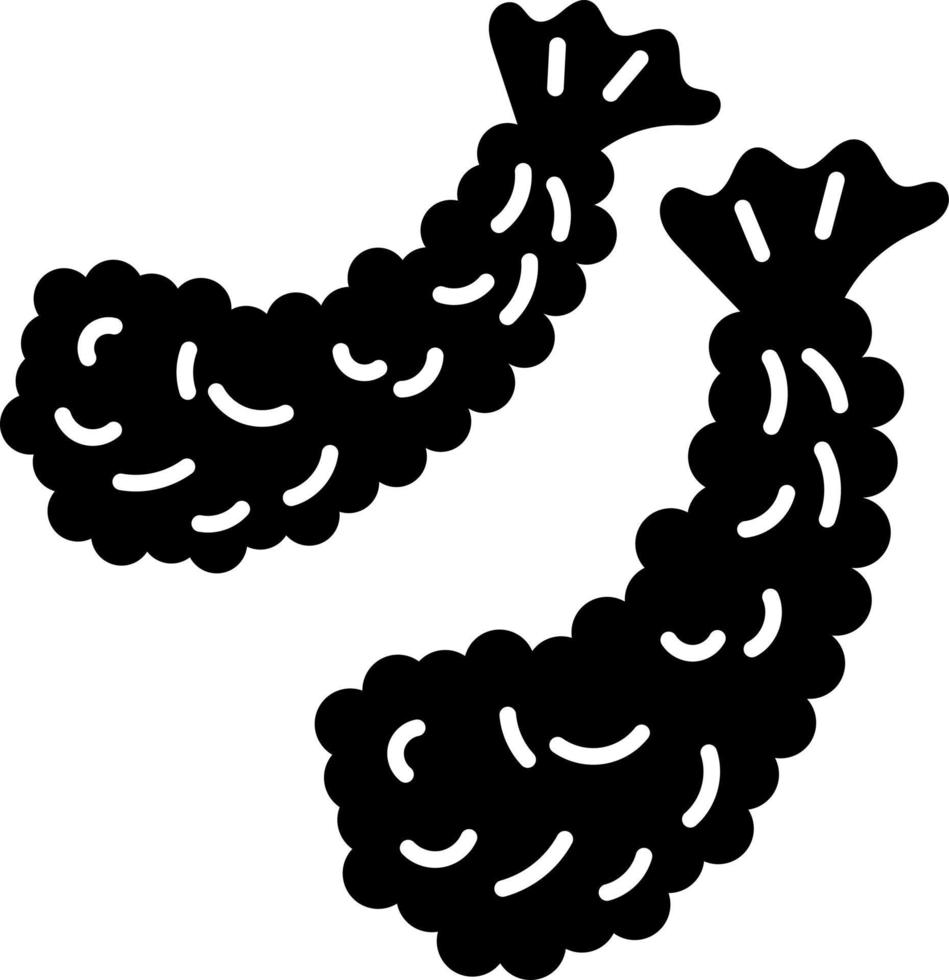 Tempura Glyph Icon Food Vector