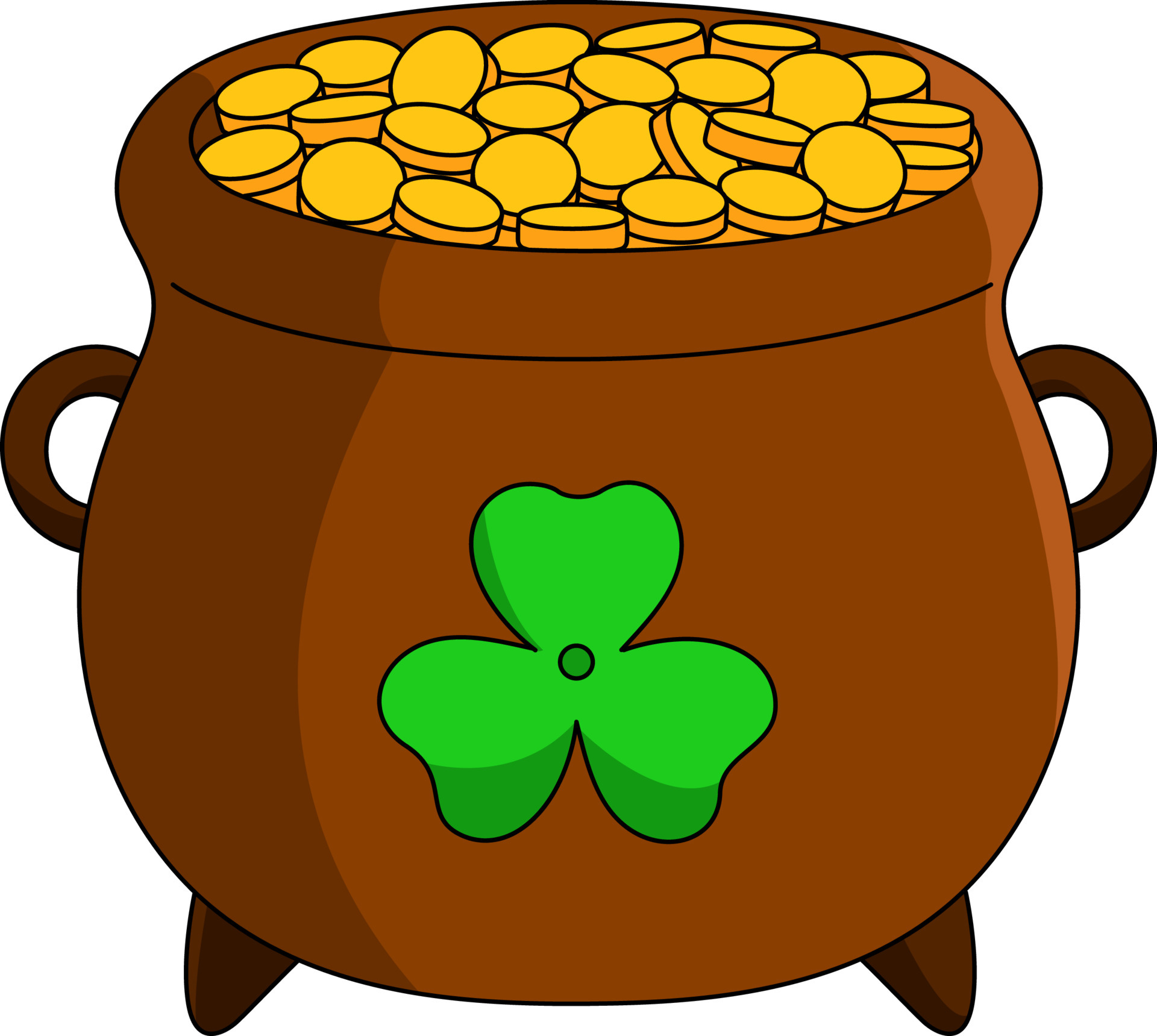 Saint Patricks Day Pot Gold Cartoon Clipart Vector 5723268 Vector Art