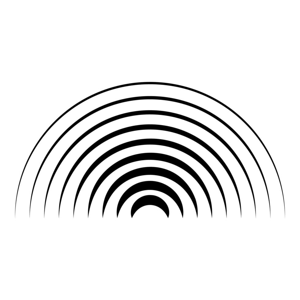 Radio wave wireless icon black color vector illustration image flat style