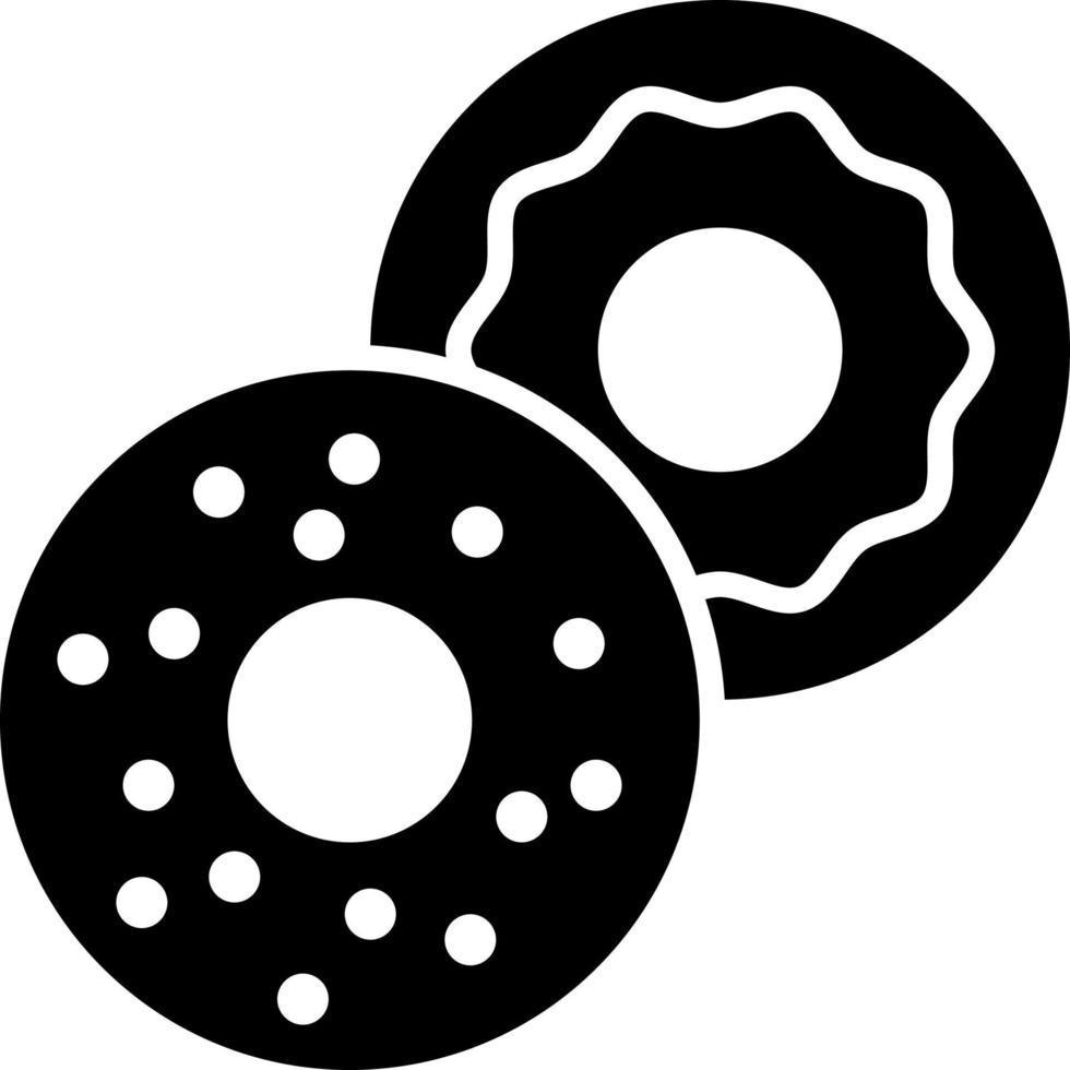 vector de comida de icono de glifo de bagel