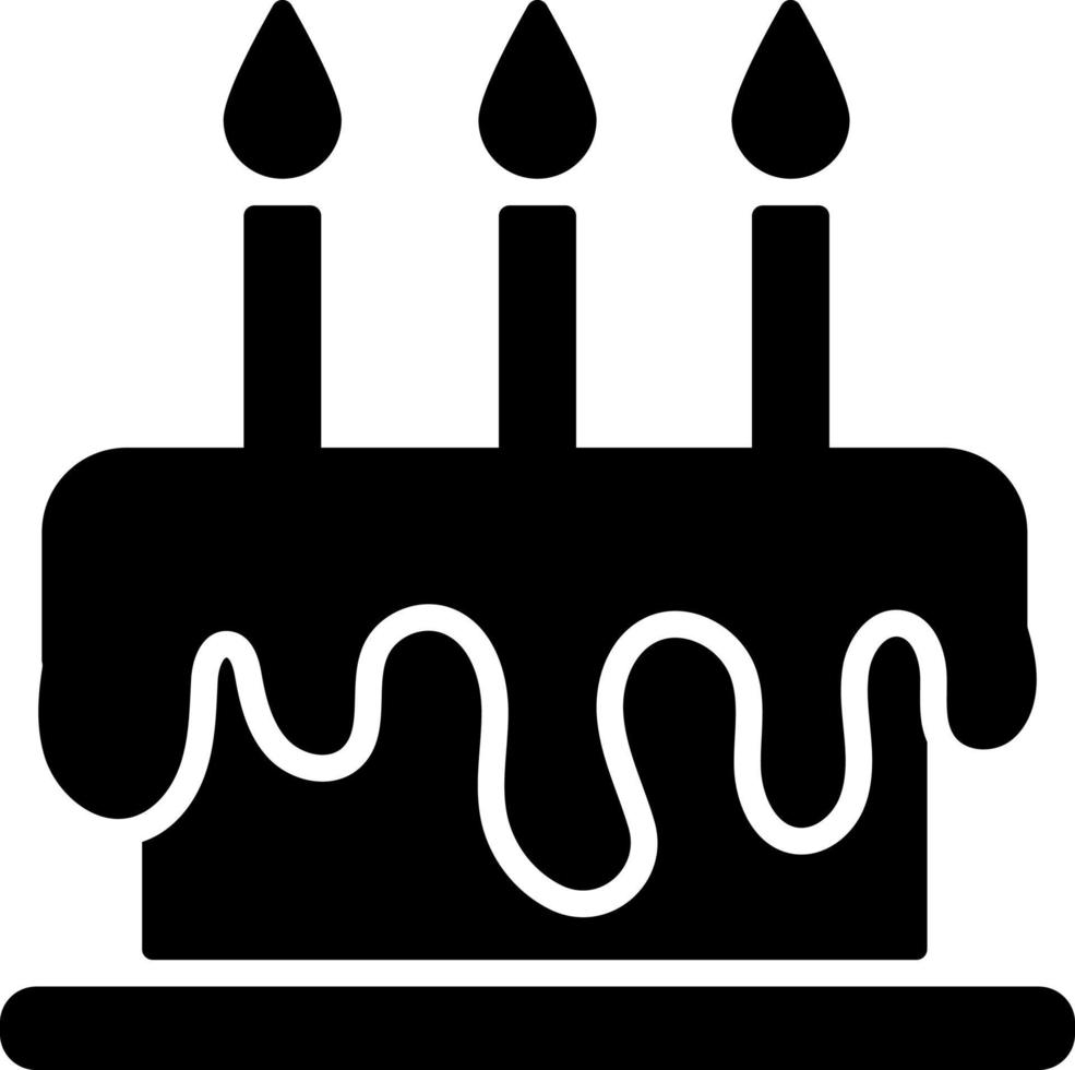 Cake Glyph Icon Food Vector