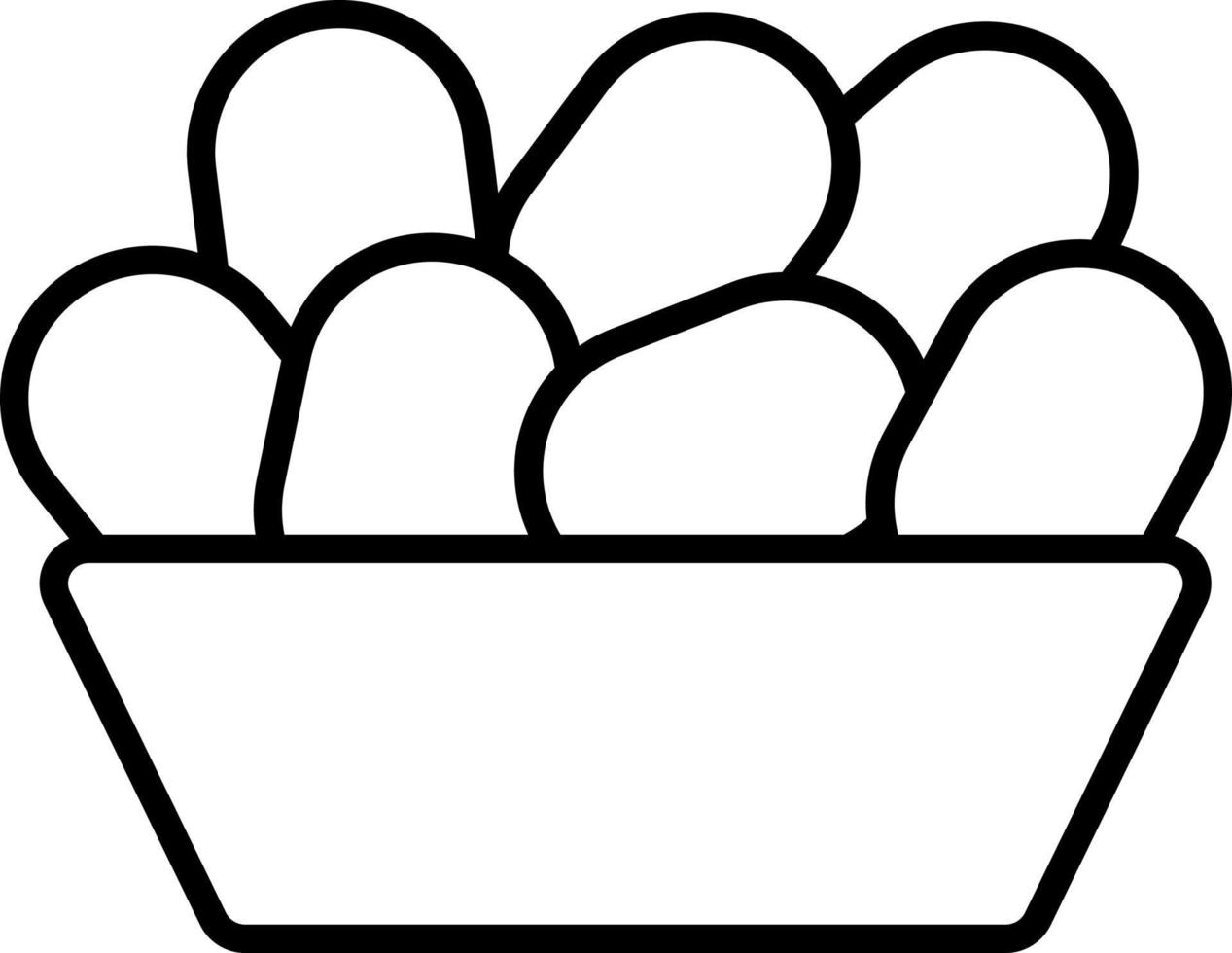 Chicken Nugget Outline Icon Food Vector 5723438 Vector Art at Vecteezy