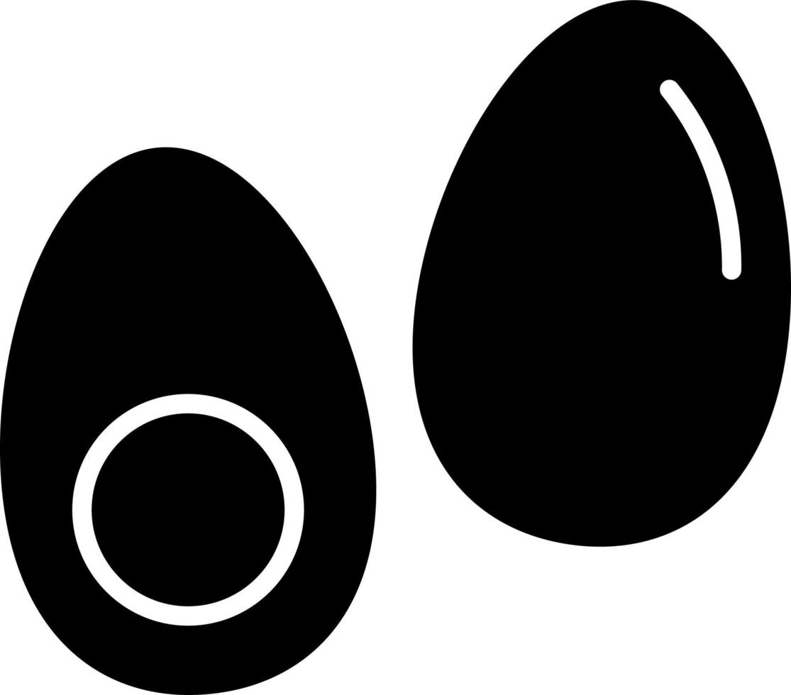 Egg Glyph Icon Food Vector