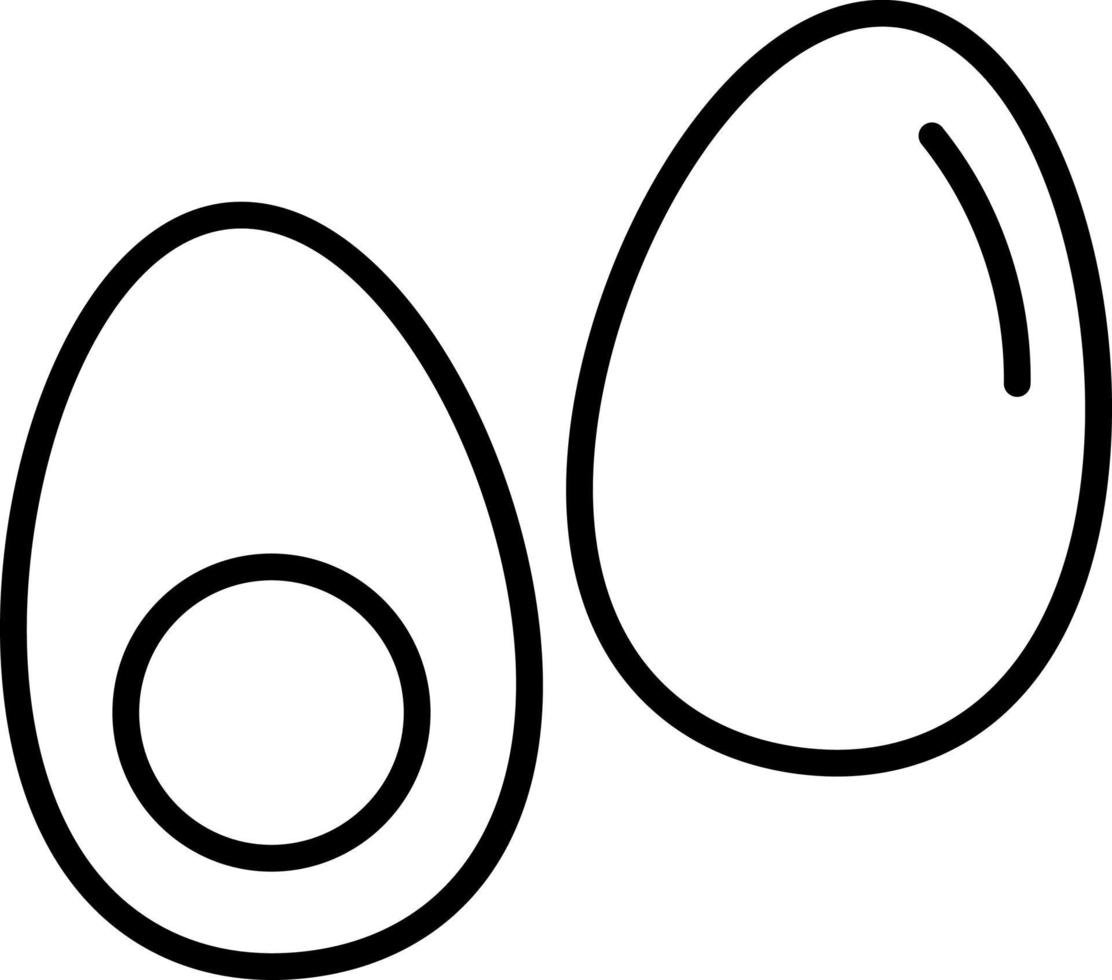 icono de contorno de huevo vector de comida