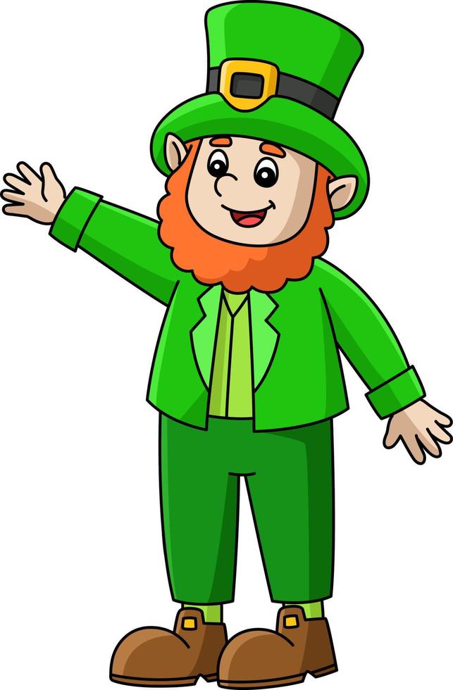 dia de san patricio leprechaun cartoon vector