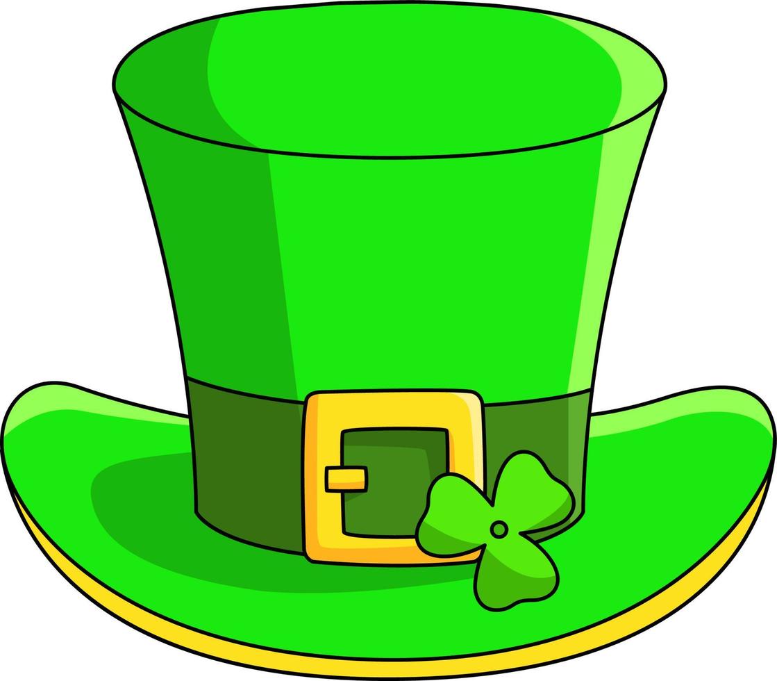 Saint Patricks Day Leprechaun Hat Cartoon Clipart vector