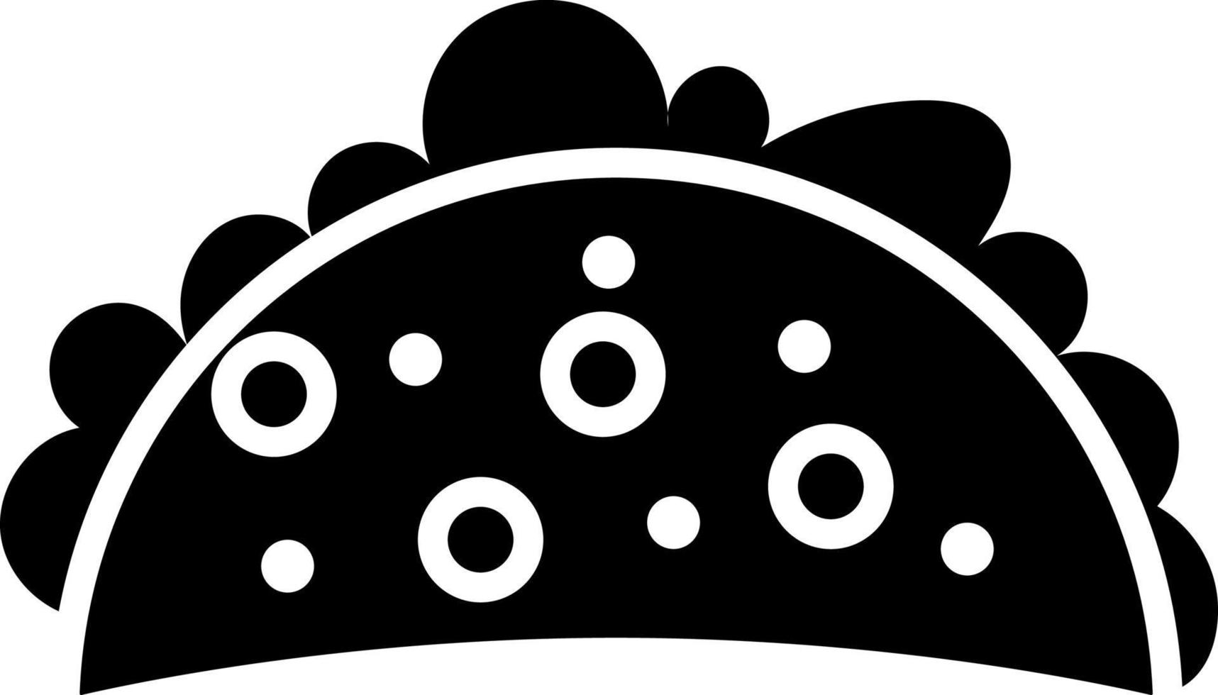 Taco Glyph Icon Food Vector