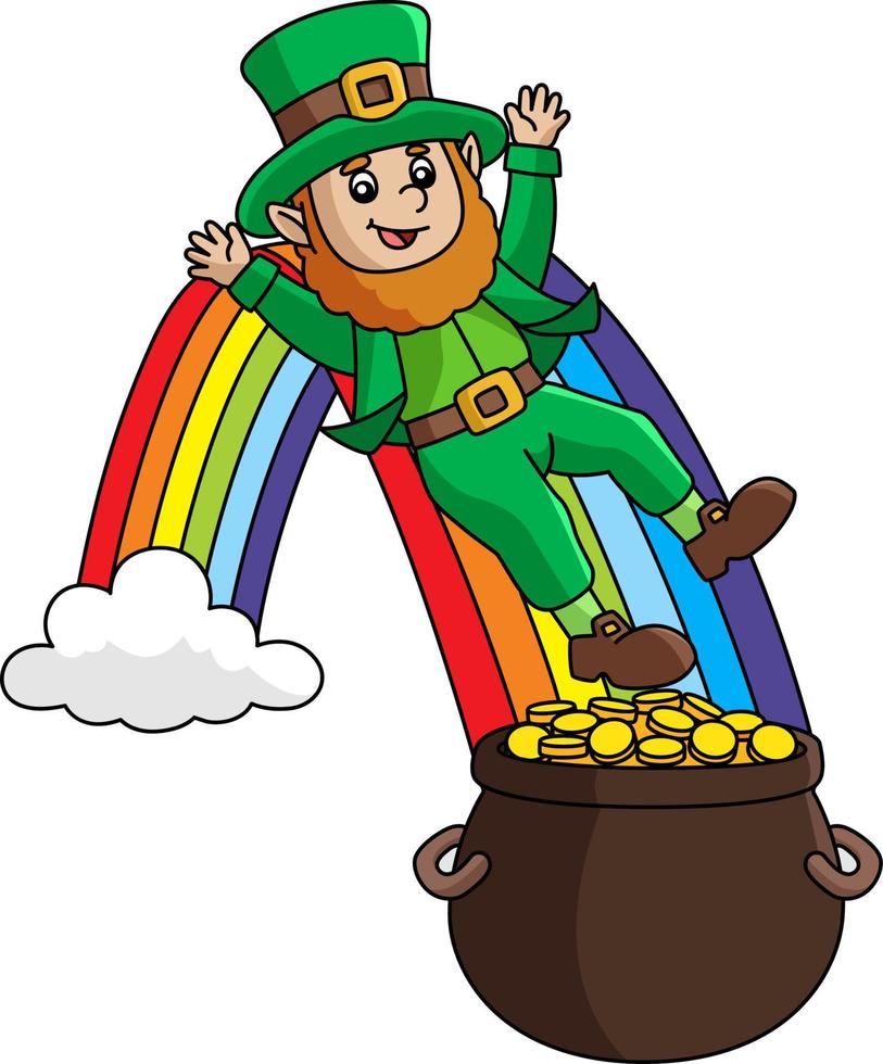 Saint Patricks Day Leprechaun Cartoon Clipart Vector