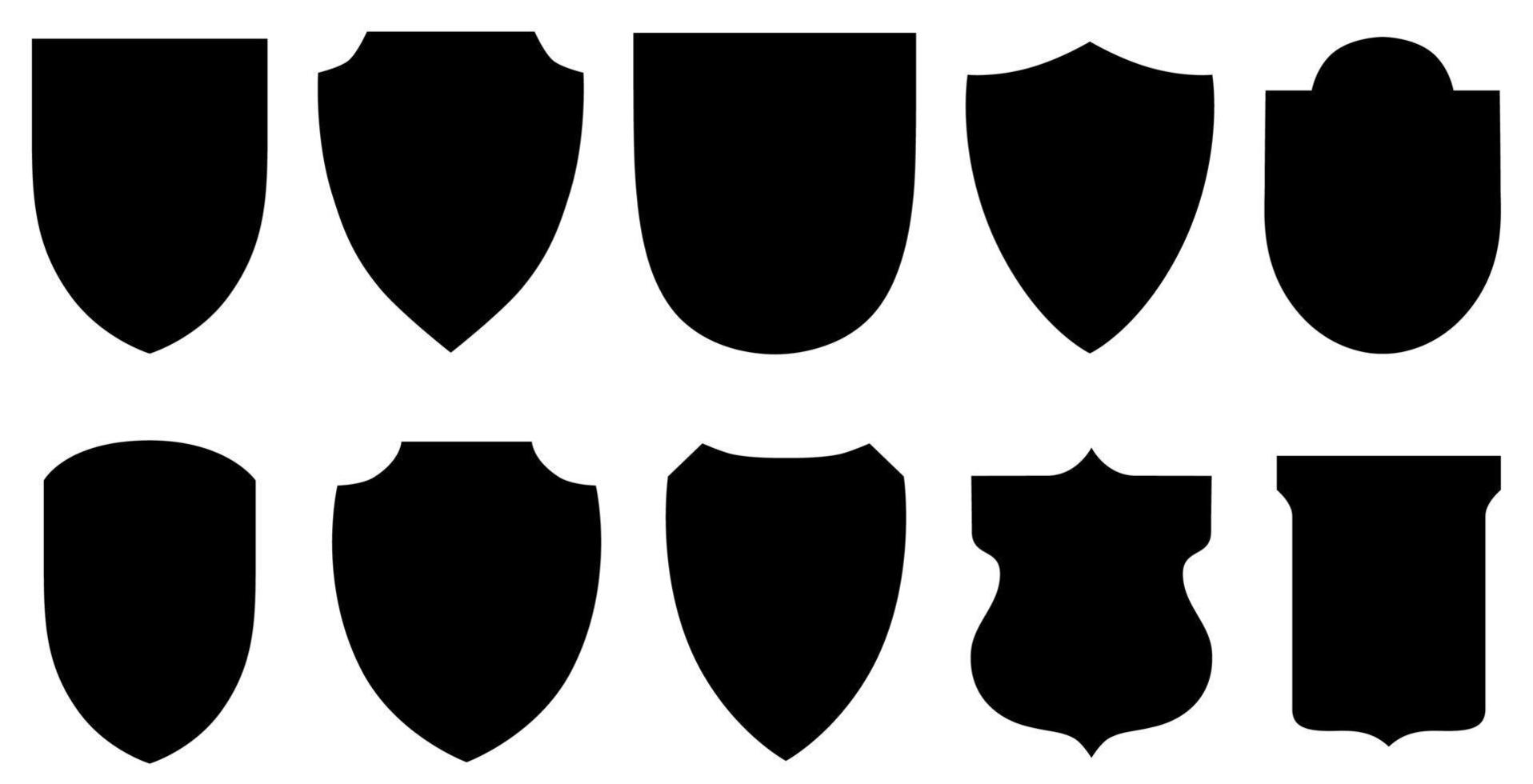 conjunto de escudos vector
