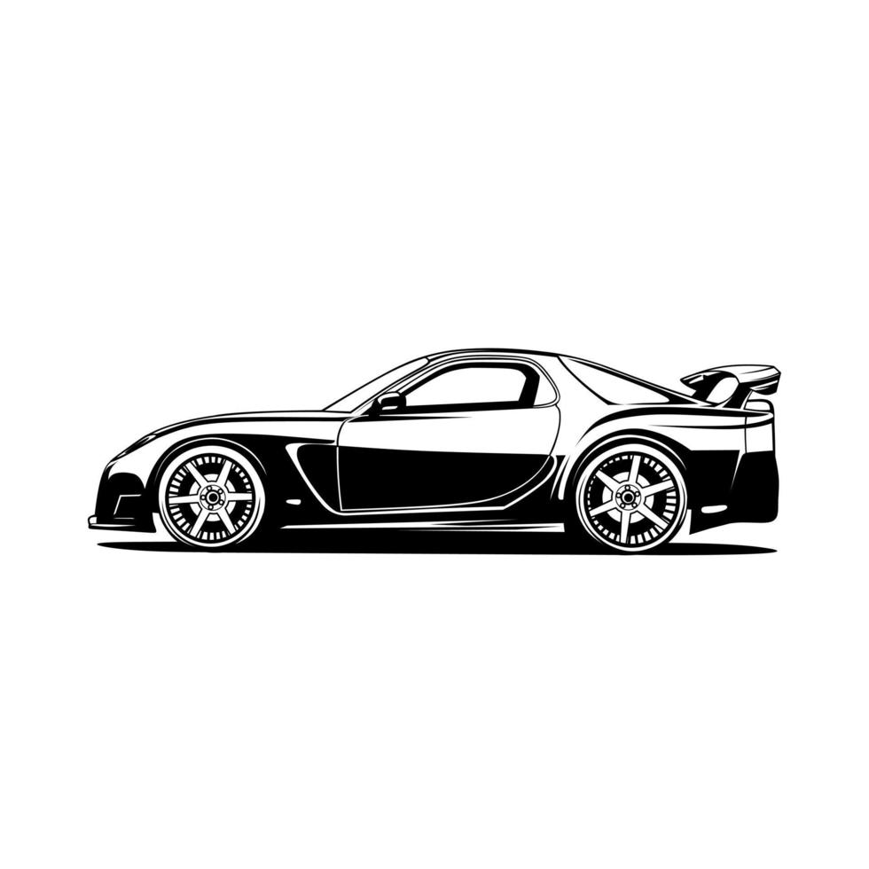 detail line art car vector