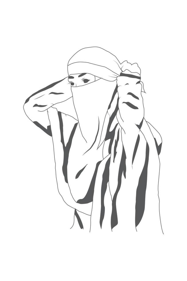 diseño de vector de mujer hijab