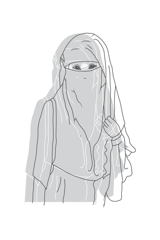 Hijab Woman Vector Design