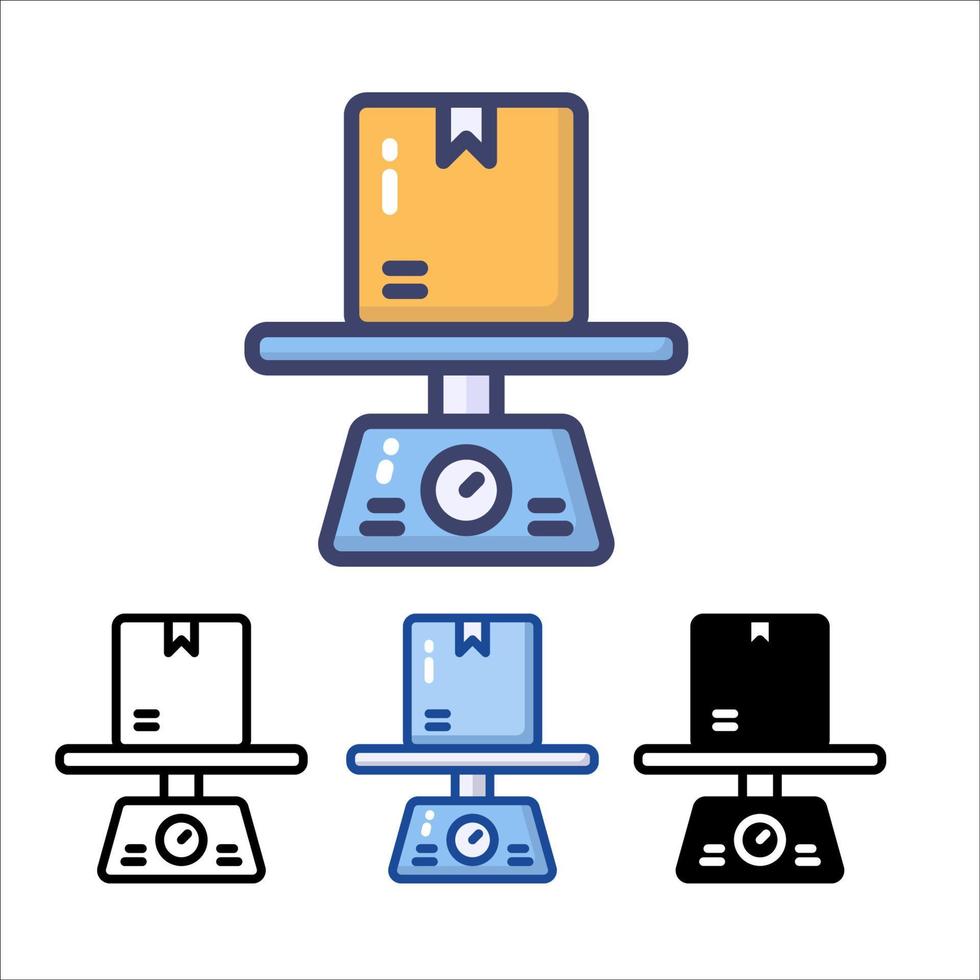 scale box delivery icon symbol, Pictogram flat design for apps and