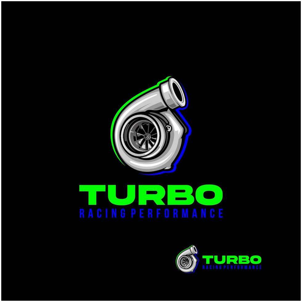 vector de logotipo de rendimiento turbo