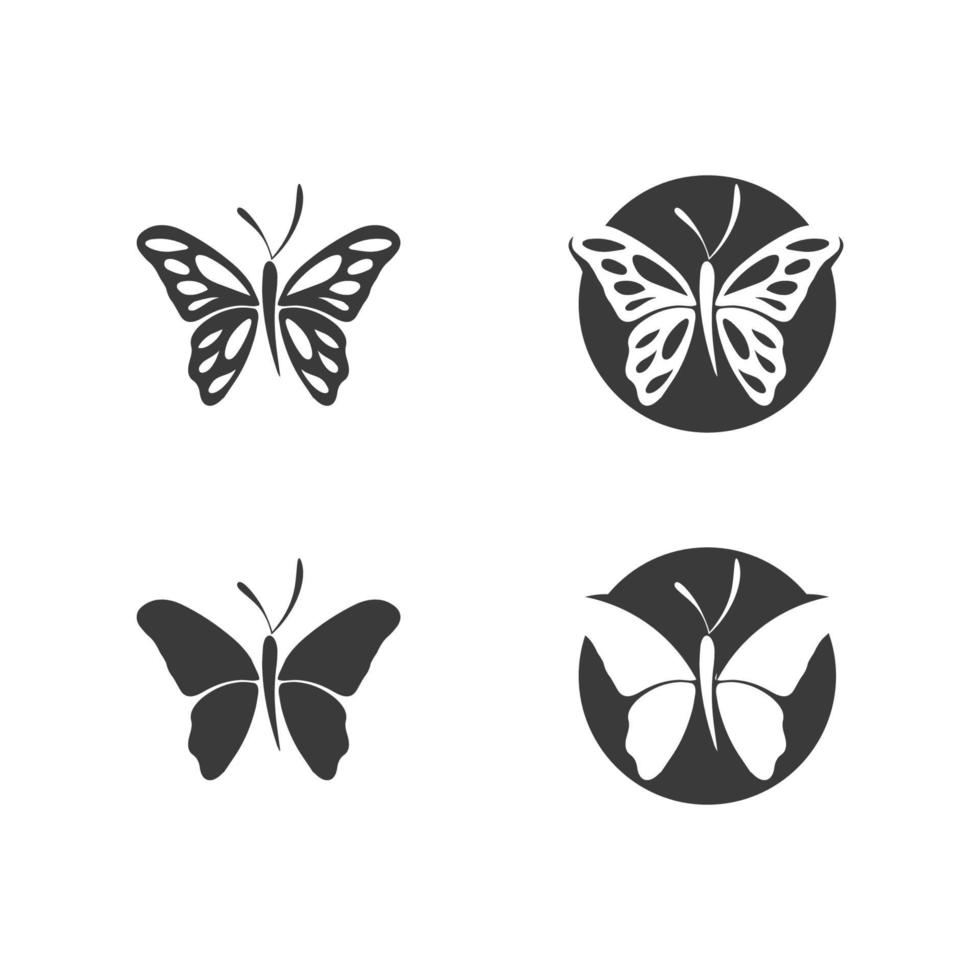 Butterfly design logo and animal insect conceptual simple, colorful icon. Logo. Vector illustration